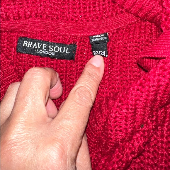 Pre Loved Plus Size Red Hooded Sweater W Drawstring Size 22/24 Great Cond - Picture 6 of 6